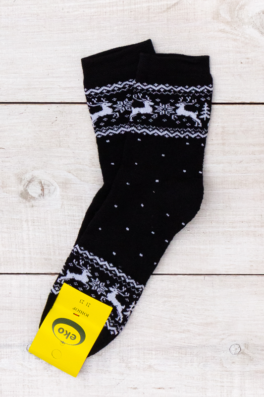 Шкарпетки для хлопчика юніори (зима) "Новорічні"